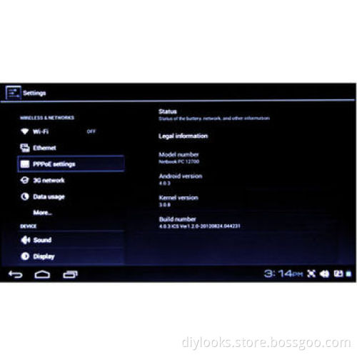 N1001 Black 10.1-inch Android 4.0 Version Notebook Computer with Wi-Fi and RJ45 PortNew